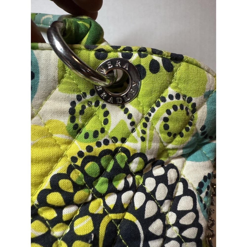Vera Bradley Chain Shoulder Bag Purse – Lime's Up Retired‎ Print Green Floral - Picture 5 of 15